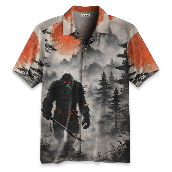 Chrisraw Japanese Samurai Bigfoot Hawaiian Shirt