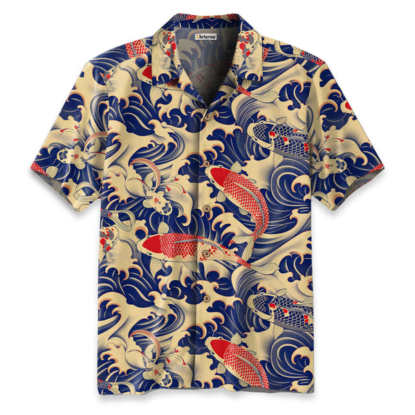 Chrisraw Koi Carp Frenzy Hawaiian Shirt - CR01