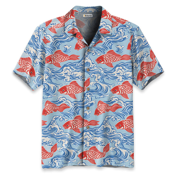 Chrisraw Koi Carp Frenzy Hawaiian Shirt - CR01