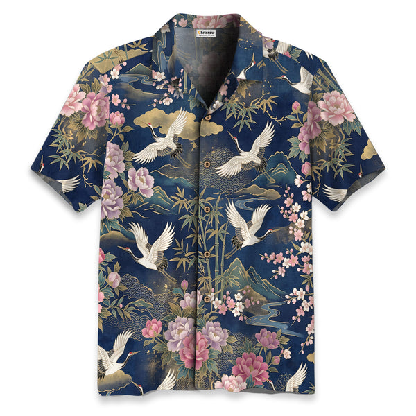 Chrisraw Cranes of Edo Hawaiian Shirt
