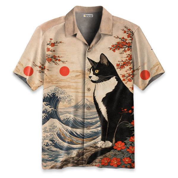 Chrisraw Sunset Cat Hawaiian Shirt