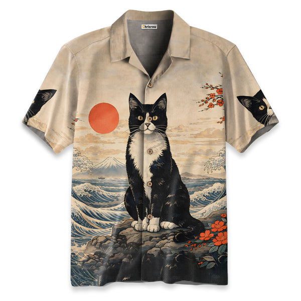 Chrisraw Sunset Cat Hawaiian Shirt