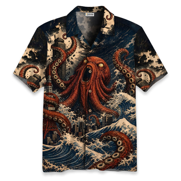Chrisraw Tokyo Kaiju Octopus Hawaiian Shirt