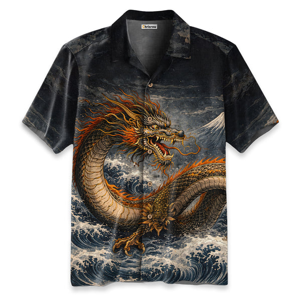 Chrisraw Wave Dragon Hawaiian Shirt
