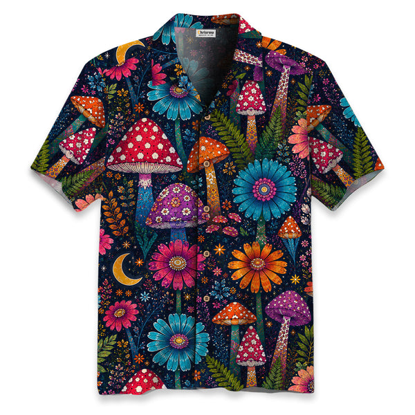 Chrisraw Yayoi Kusama Mushrooms Hawaiian Shirt