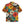 Chrisraw Kid's Japanese Colorful Chrysanthemums Ukiyo-e Short Sleeves Shirt