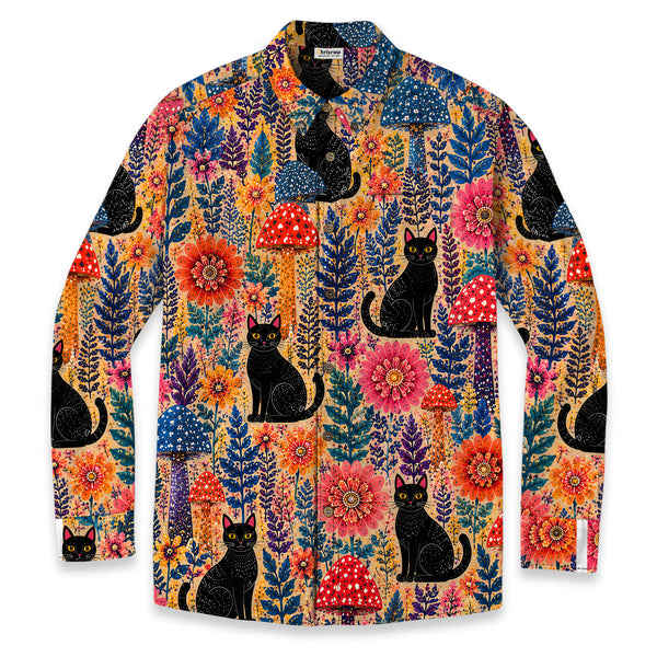 Chrisraw Yayoi Kusama Forest Cat Long Sleeves Shirt