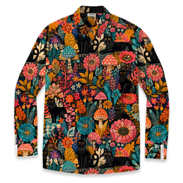 Chrisraw Yayoi Kusama Forest Cat Long Sleeves Shirt