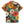 Chrisraw Men's Japanese Colorful Chrysanthemums Ukiyo-e Short Sleeves Shirt