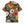 Chrisraw Women's Japanese Colorful Chrysanthemums Ukiyo-e Short Sleeves Shirt