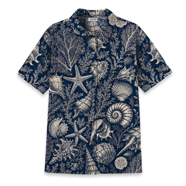 Chrisraw Women's Japanese Marine Mystery Ukiyo-e Short Sleeves Shirt