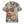 Chrisraw Women's Japanese Vibrant Floral Ukiyo-e Short Sleeves Shirt
