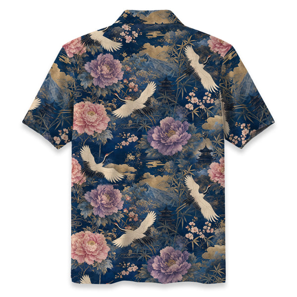 Chrisraw Cranes of Edo Hawaiian Shirt
