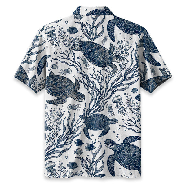 Chrisraw Oceanic Turtle Hawaiian Shirt