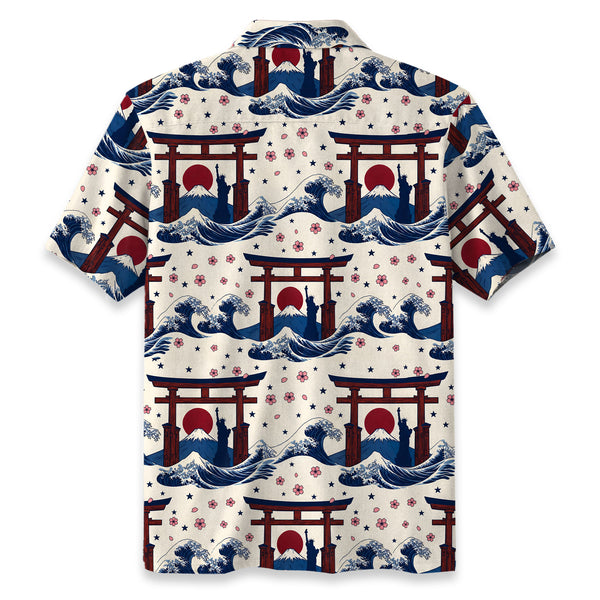 Chrisraw America 250 Seamless Gate of Unity Hawaiian Shirt