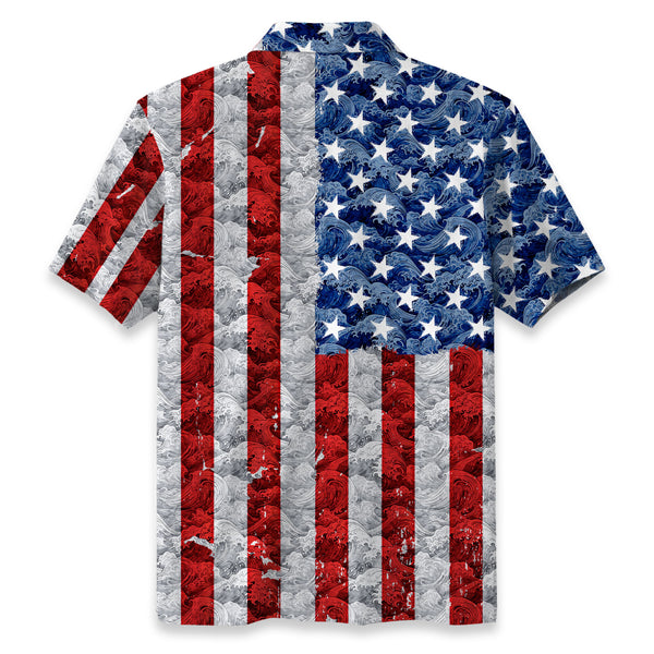 Chrisraw America 250 The Great Wave of Liberty Hawaiian Shirt