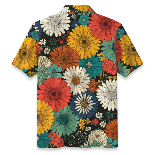 Chrisraw Colorful Chrysanthemums Hawaiian Shirt