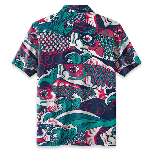 Chrisraw Colorful Japanese Koinobori Hawaiian Shirt