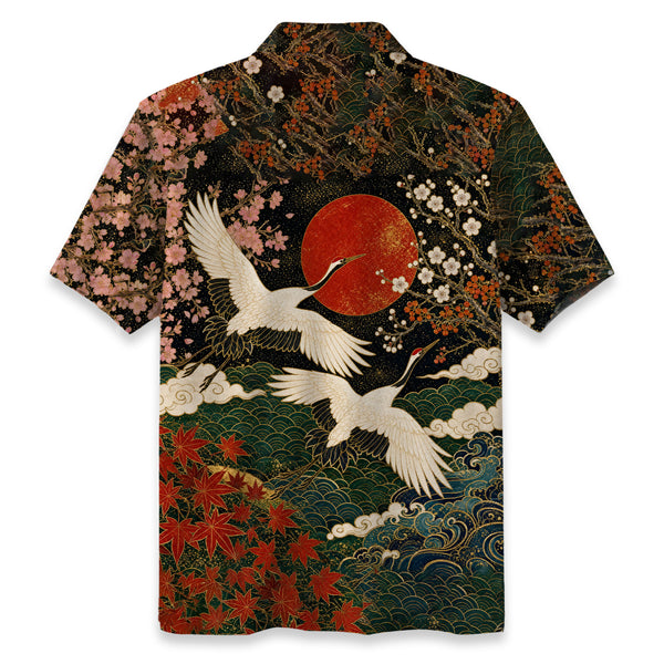 Chrisraw Cranes of Edo Hawaiian Shirt