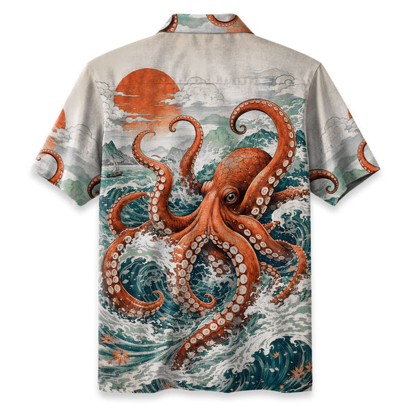 Chrisraw Great Wave Octopus Hawaiian Shirt