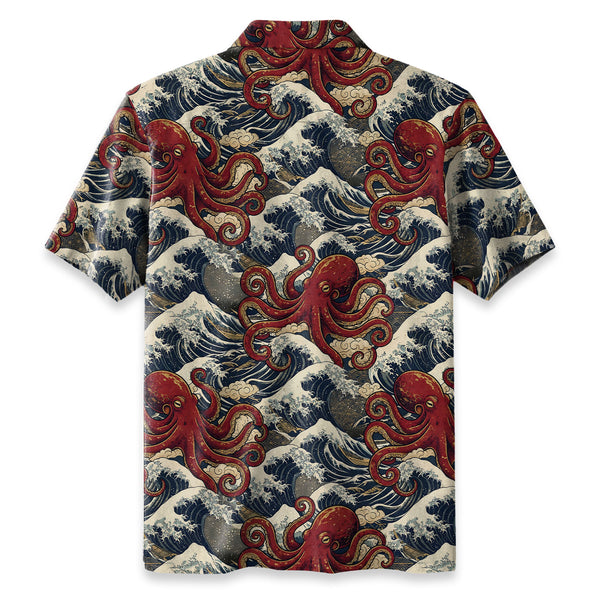 Chrisraw Great Wave Octopus Hawaiian Shirt