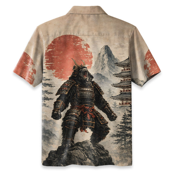 Chrisraw Japanese Samurai Bigfoot Hawaiian Shirt