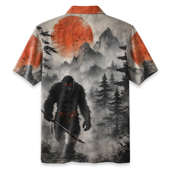 Chrisraw Japanese Samurai Bigfoot Hawaiian Shirt