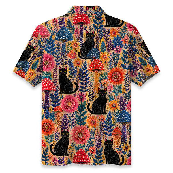 Chrisraw Yayoi Kusama Forest Cat Hawaiian Shirt