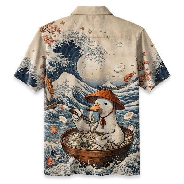 Chrisraw Naughty Duck Eating Ramen Hawaiian Shirt