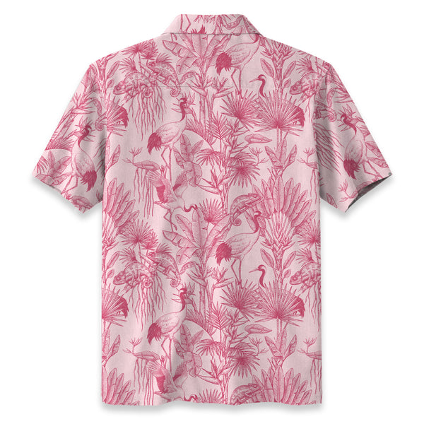Chrisraw Crane Garden Hawaiian Shirt