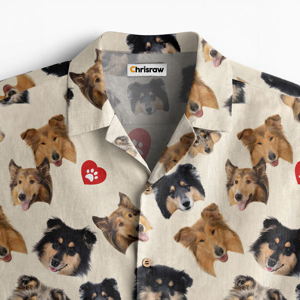 Rough Collie Hawaiian Shirt 100% Cotton