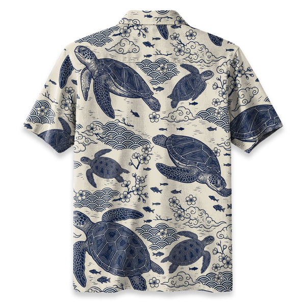 Chrisraw Oceanic Turtle Hawaiian Shirt