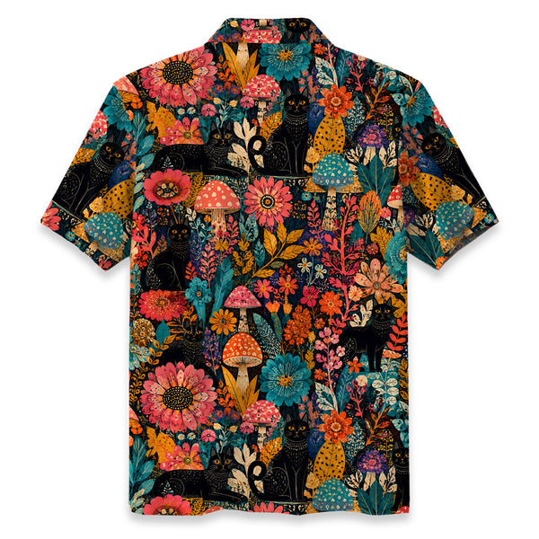 Chrisraw Yayoi Kusama Forest Cat Hawaiian Shirt