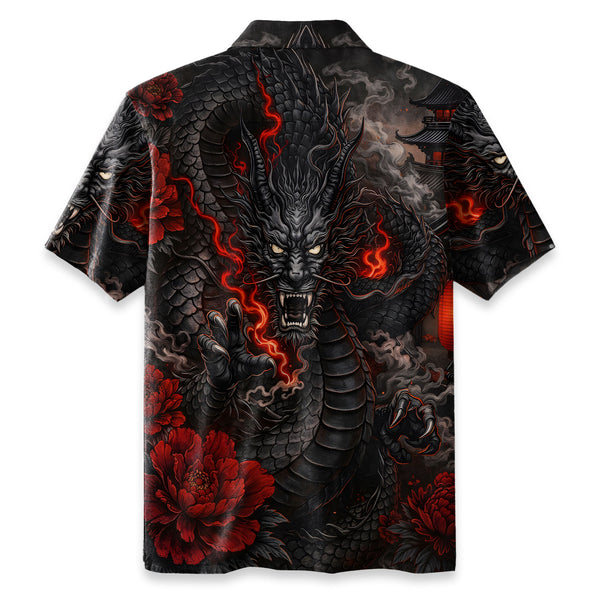Chrisraw Shadow Fire Dragon Hawaiian Shirt