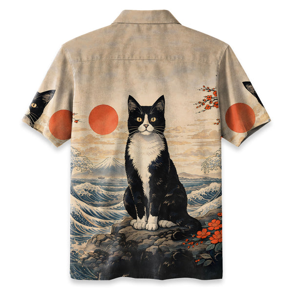 Chrisraw Sunset Cat Hawaiian Shirt