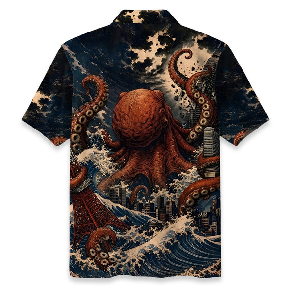 Chrisraw Tokyo Kaiju Octopus Hawaiian Shirt