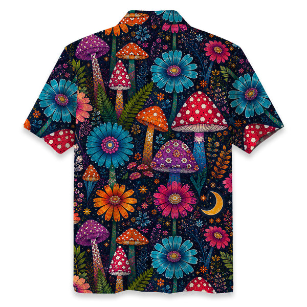 Chrisraw Yayoi Kusama Mushrooms Hawaiian Shirt