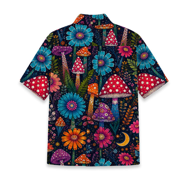 Chrisraw Kid's Japanese Yayoi Kusama Mushrooms Ukiyo-e Short Sleeves Shirt