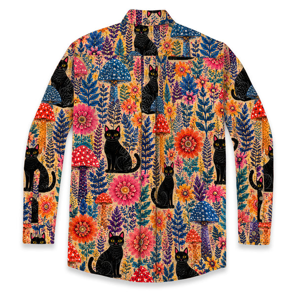 Chrisraw Yayoi Kusama Forest Cat Long Sleeves Shirt