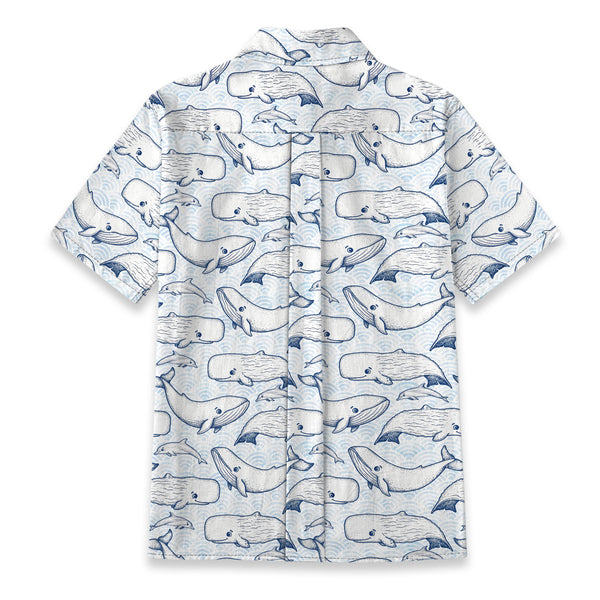 Chrisraw Women's Japanese Marine animals Ukiyo-e Short Sleeves Shirt