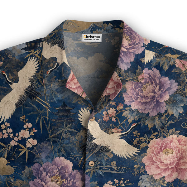 Chrisraw Cranes of Edo Hawaiian Shirt