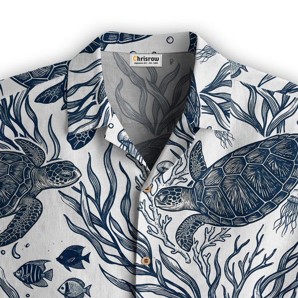 Chrisraw Oceanic Turtle Hawaiian Shirt