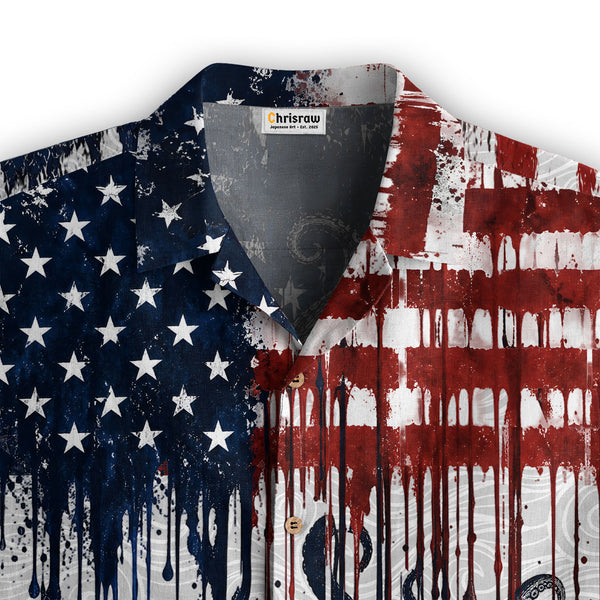 Chrisraw America 250 Octopus Freedom Hawaiian Shirt