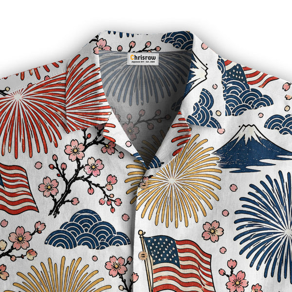 Chrisraw America 250 Seamless Festive Fusion Hawaiian Shirt