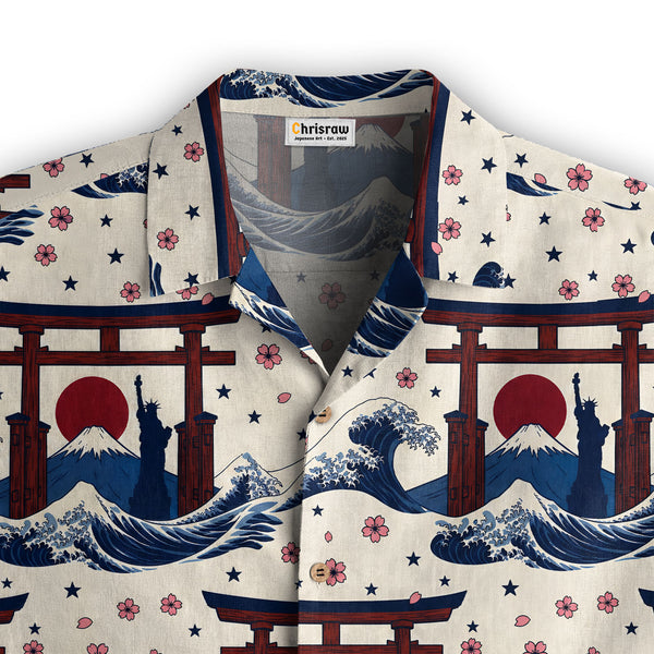 Chrisraw America 250 Seamless Gate of Unity Hawaiian Shirt