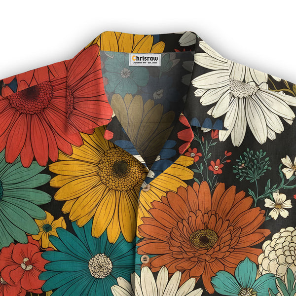 Chrisraw Colorful Chrysanthemums Hawaiian Shirt