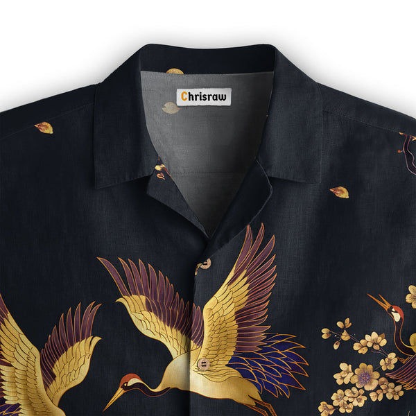 Chrisraw Cranes Dancing On The Waves Hawaiian Shirt