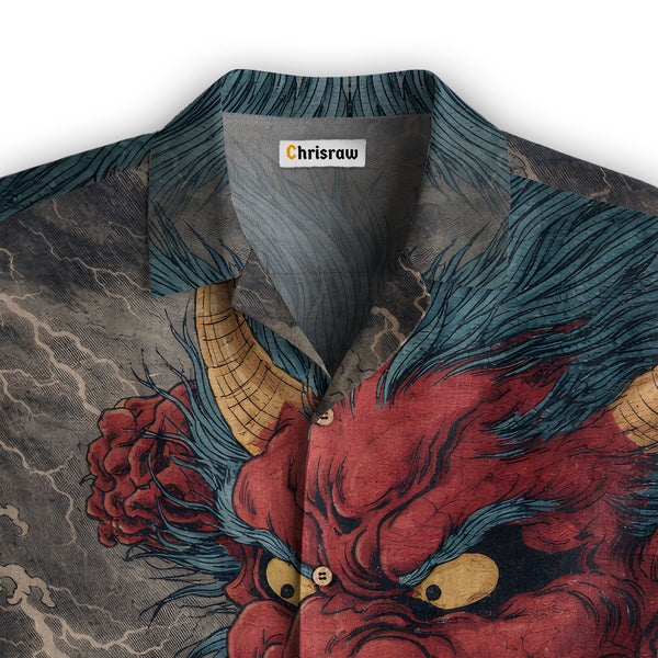 Chrisraw Demon And Samurai At Sea Hawaiian Shirt