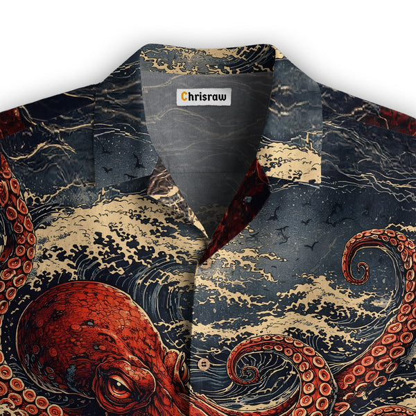 Chrisraw Great Wave Octopus Hawaiian Shirt