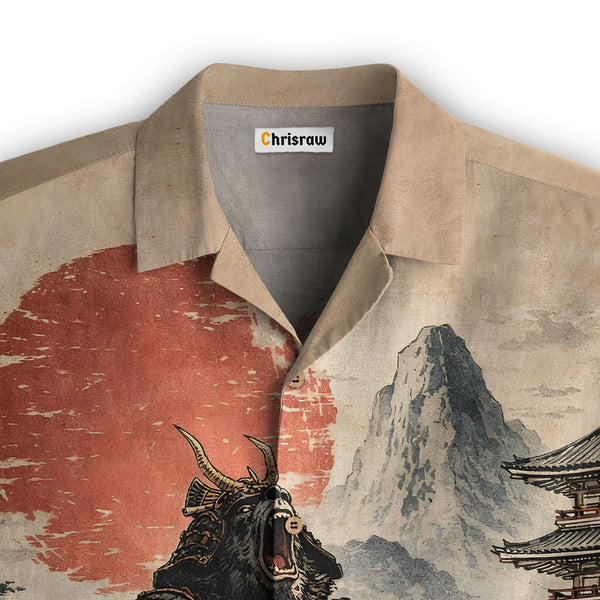 Chrisraw Japanese Samurai Bigfoot Hawaiian Shirt